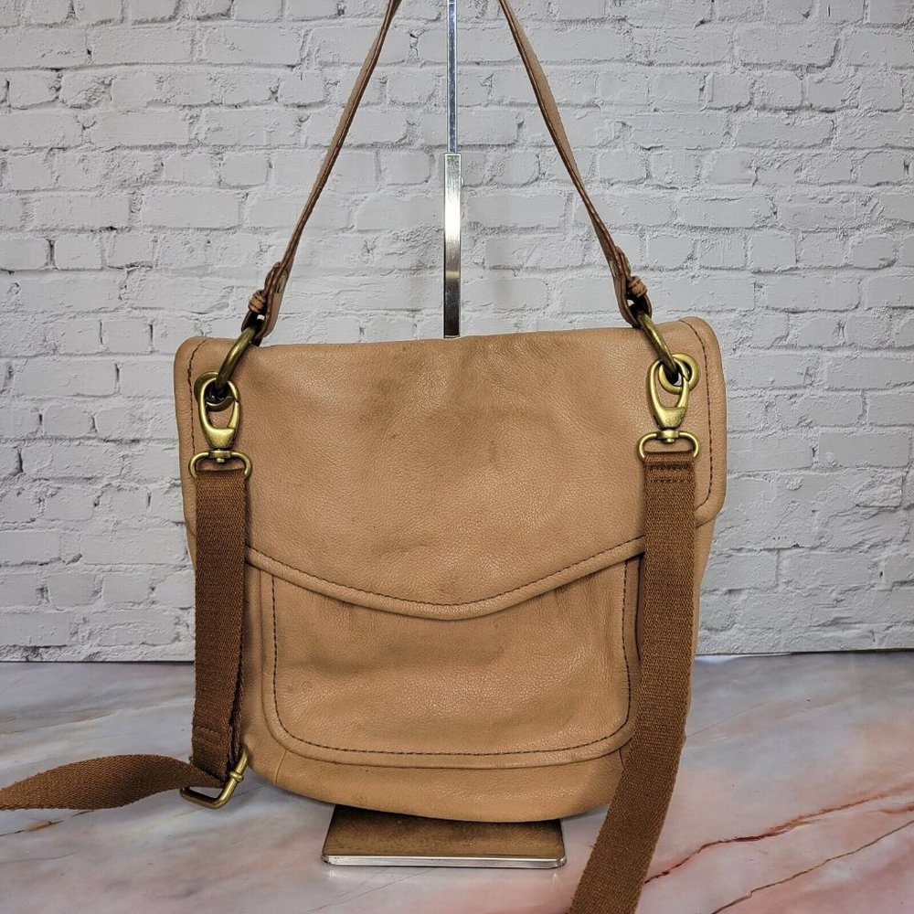 Fossil Modern Cargo Crossbody Satchel Bag Convertible Shoulder Handbag Brown